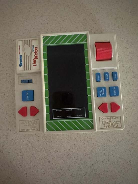 Vintage 1980 Kenner Live Action Football Handheld Electronic Game
